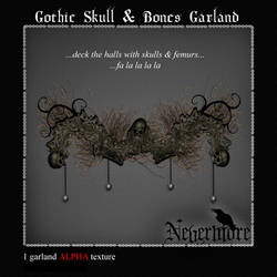 Gothic Skull and Bones Garland-PROMO