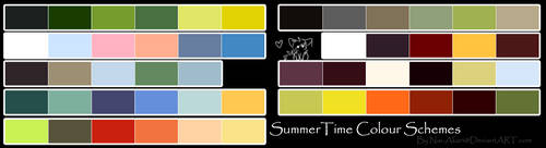 Free To Use Colour Schemes: Summer Time