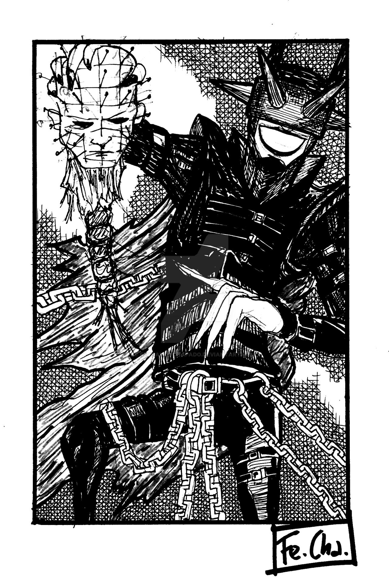 Pinhead Batman el Batman que rie vs Pinhead by fernandochapado on DeviantArt
