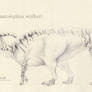 Parasaurolophus walkeri scale drawing