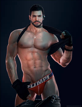 Another Chris Redfield Jockstrap Render