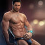 Chris Redfield Blue Jockstrap