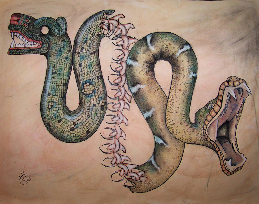 Aztec Inspired Two Headed Serpent by HanBOHobbit on DeviantArt