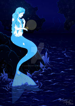 Mermaid at night