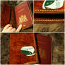 Leather passport cover with VW van