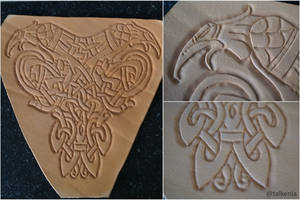 Raven knotwork tooling practise