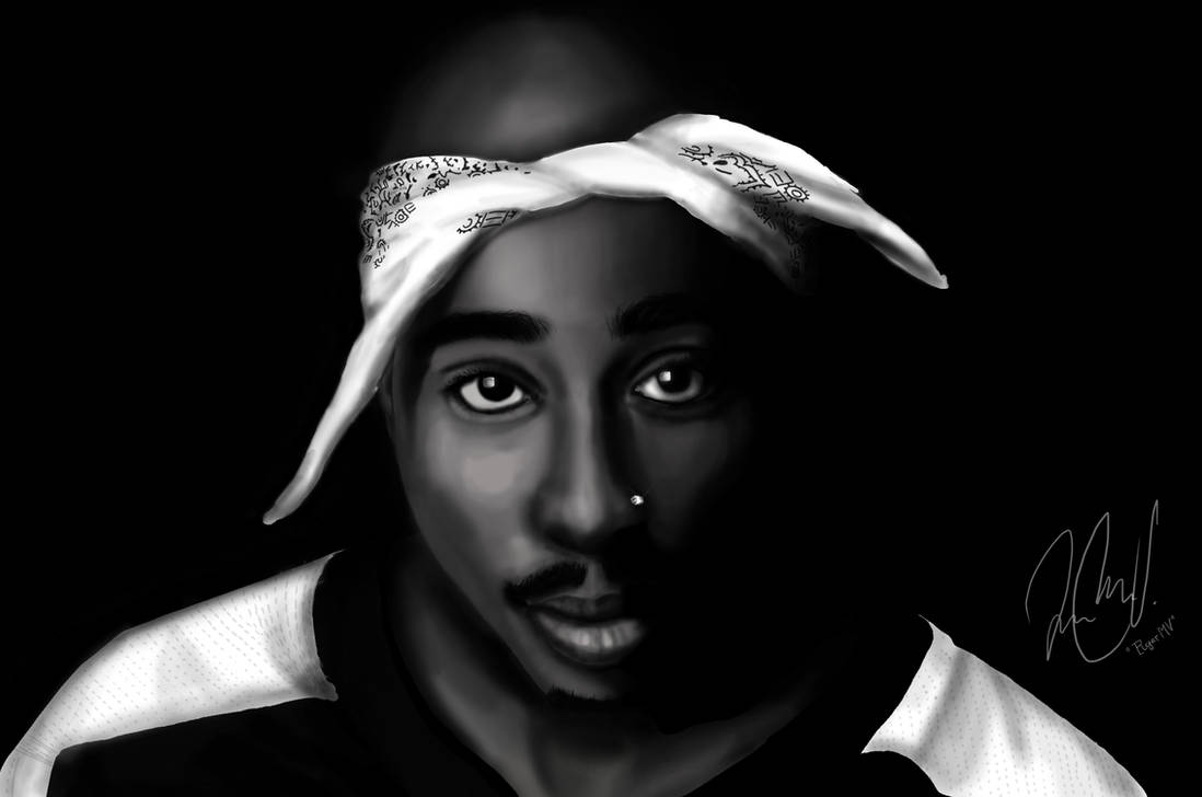 Tupac shakur drawing by rogermv