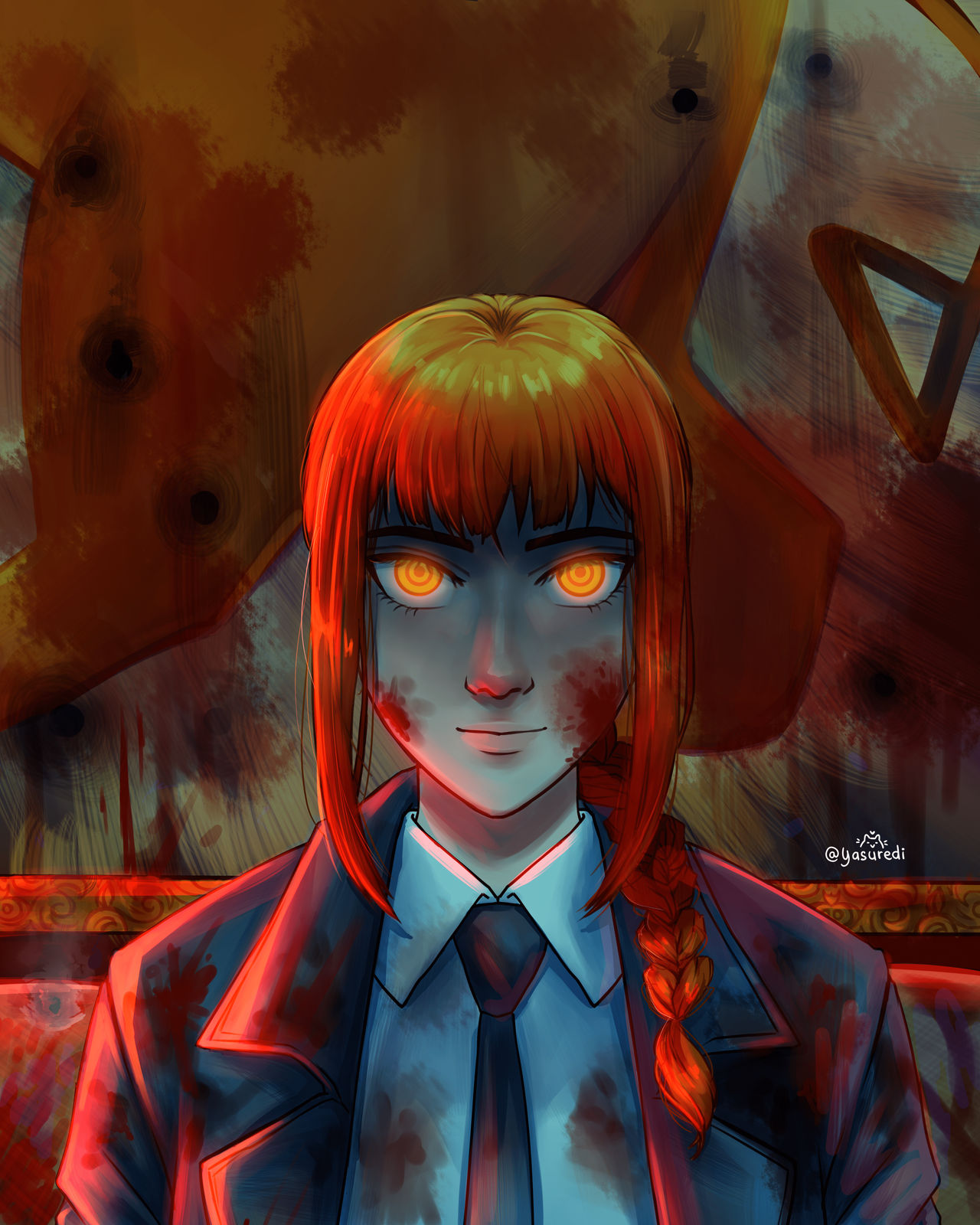 Makima is listening by Yasuredi on DeviantArt