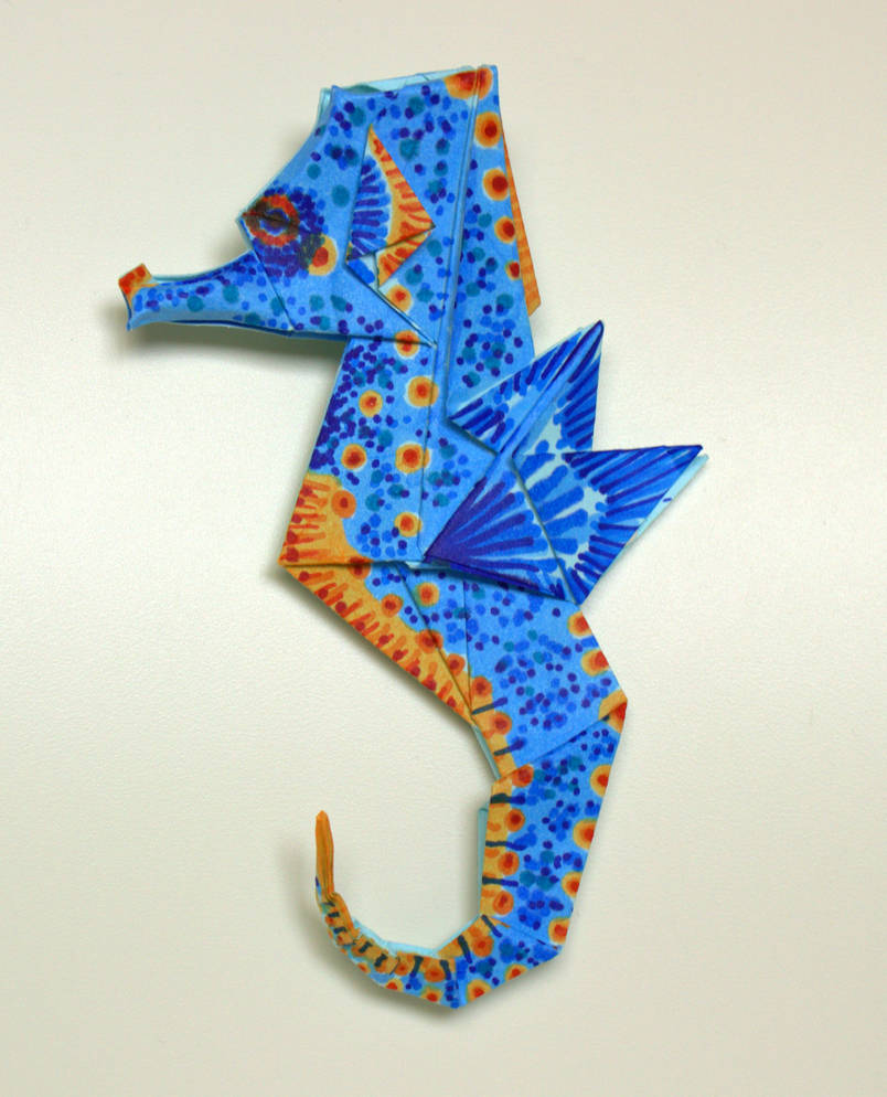 Origami seahorse by Astrelya on DeviantArt Origami seahorse by Astrelya on DeviantArt