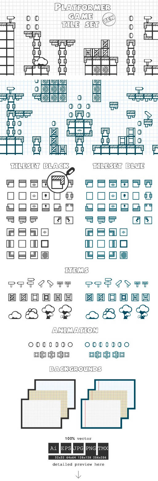 Platformer Game Tile Set 10 by yurakr on DeviantArt