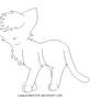 free cat lineart -ms paint-
