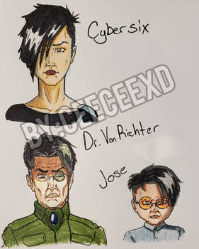 RE-DRAW of Cybersix Characters