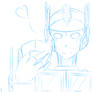 Optimus faceplate sketch