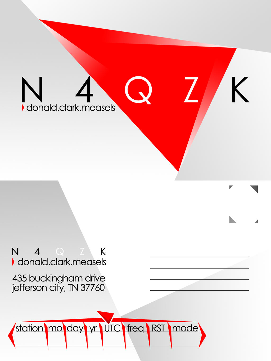 QSL Card design by ValencyGraphics on DeviantArt In Qsl Card Template
