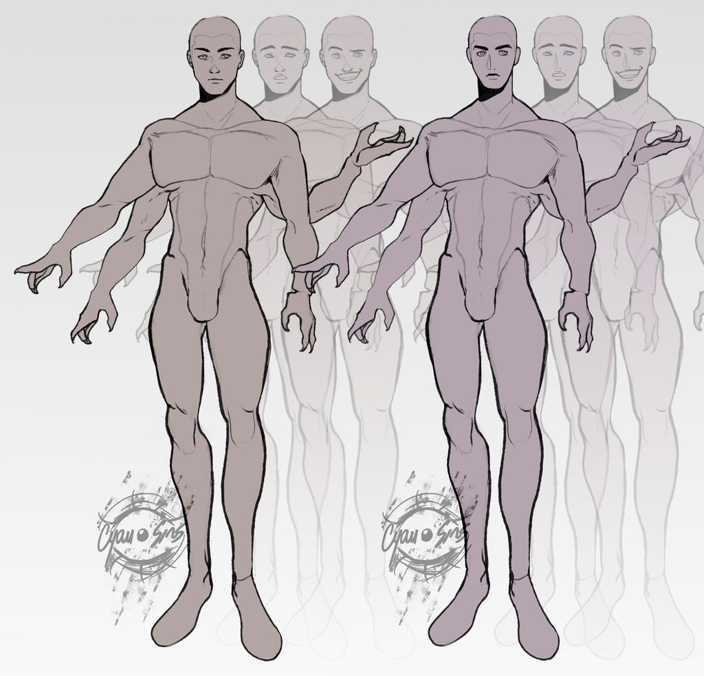 Base Male Template Color Code P2U MALE BASE by cyansins on DeviantArt