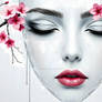 Plaintive Floral Emotion Sakura Artwork