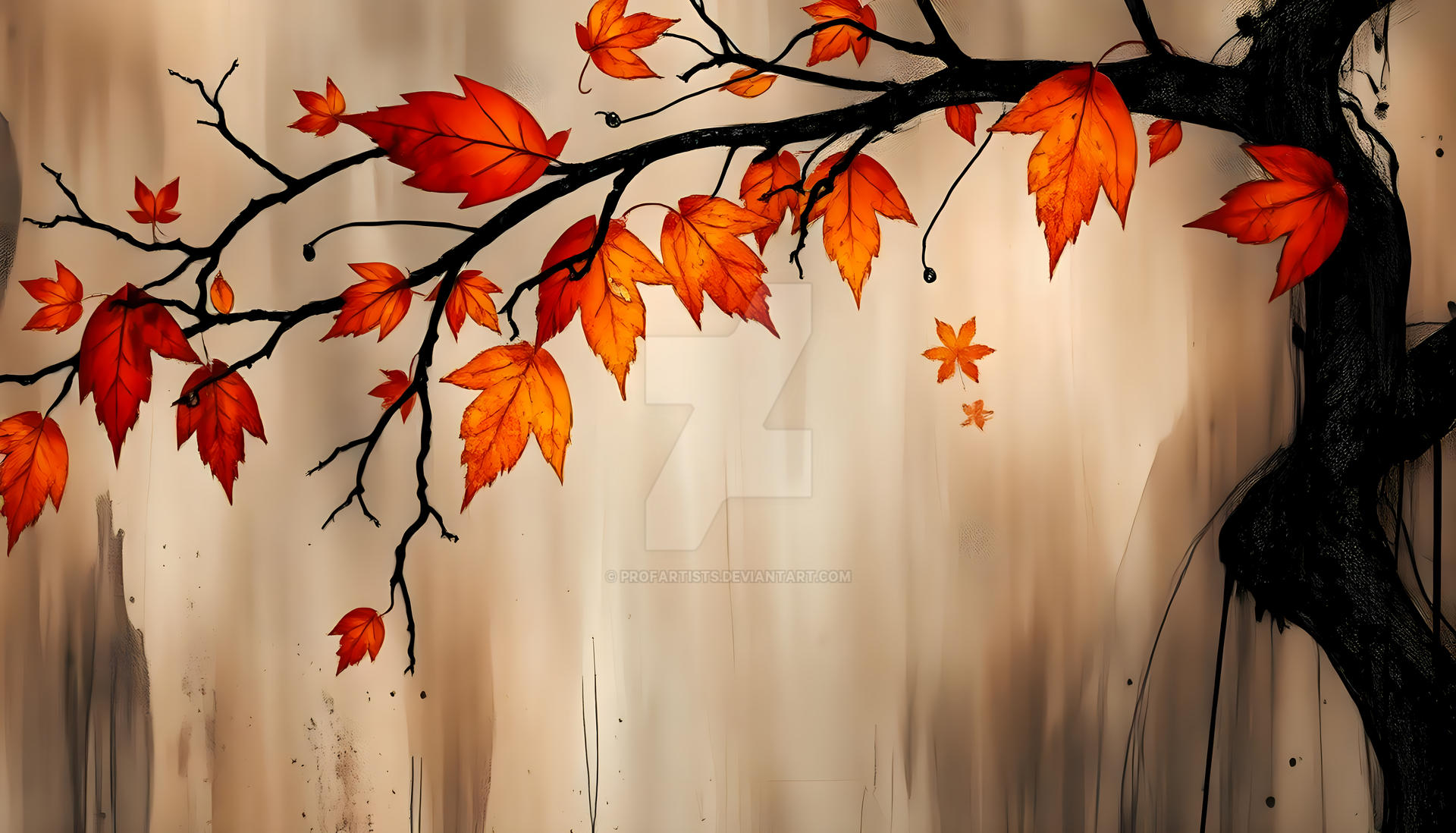 Whispers of Autumn Melancholy Landscape