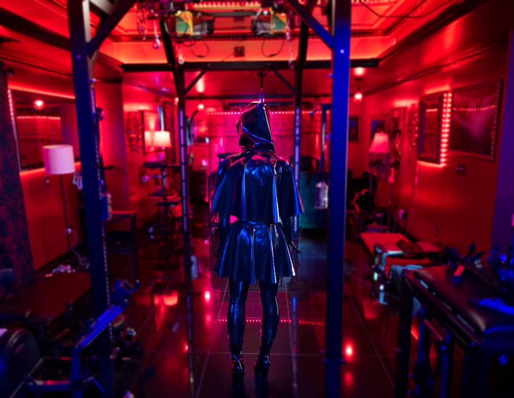 Rubber girl in a dungeon by CinematicKink on DeviantArt