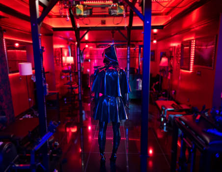 Rubber girl in a dungeon