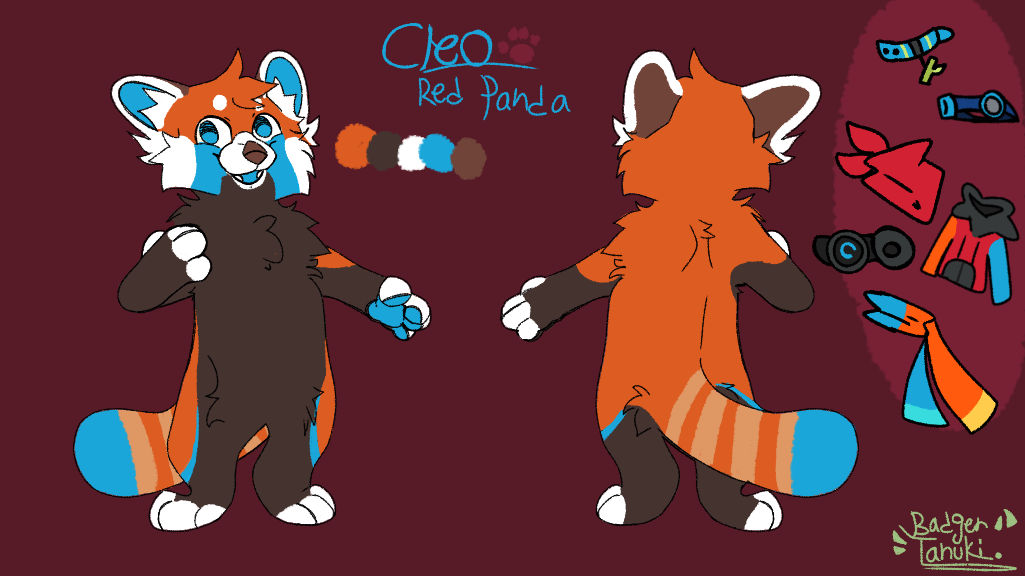 Cleo new red panda fursona by tanukibadger on DeviantArt