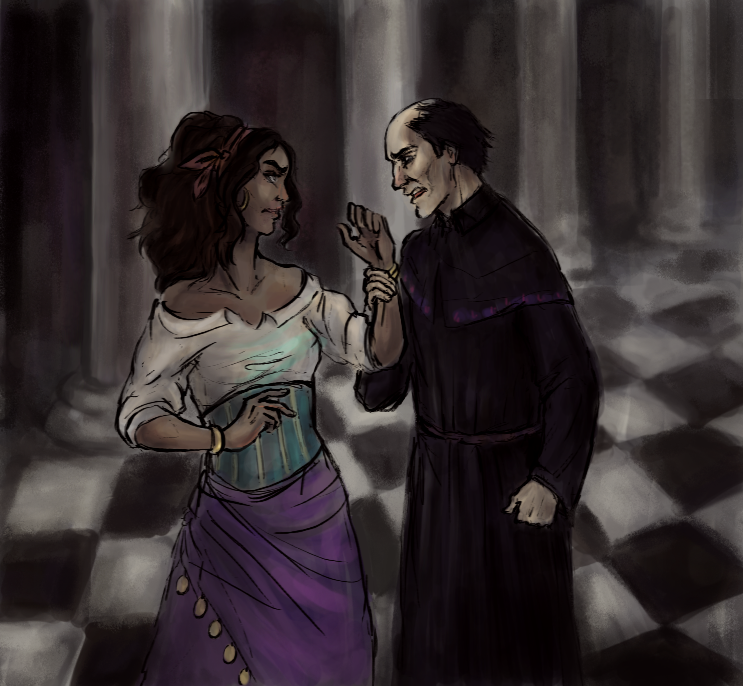 Esmeralda and Frollo