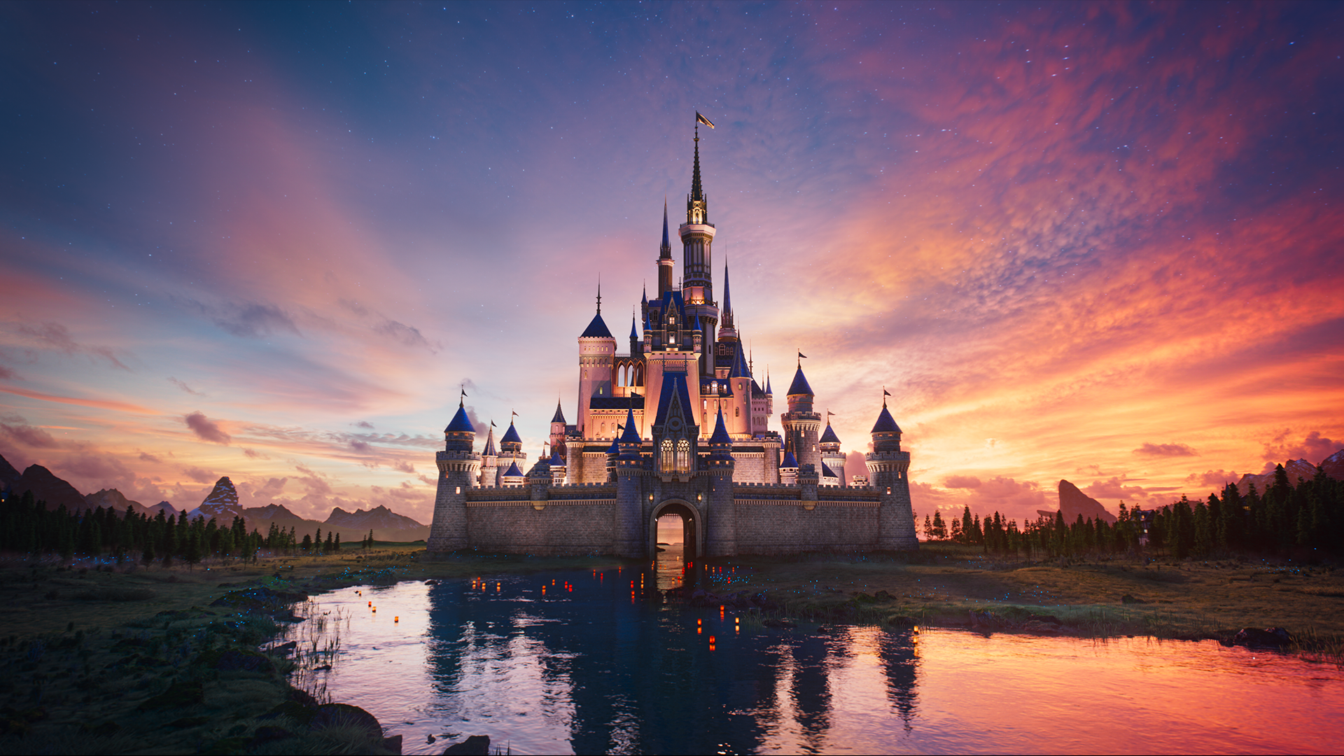 Walt Disney Pictures (2023, textless)