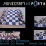 Minecraft vs. Portal Chess Set