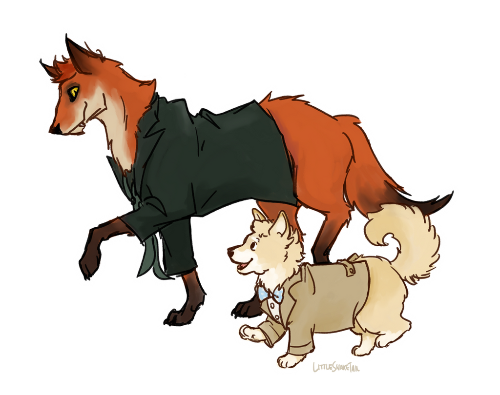 Fox and corgi hotsell