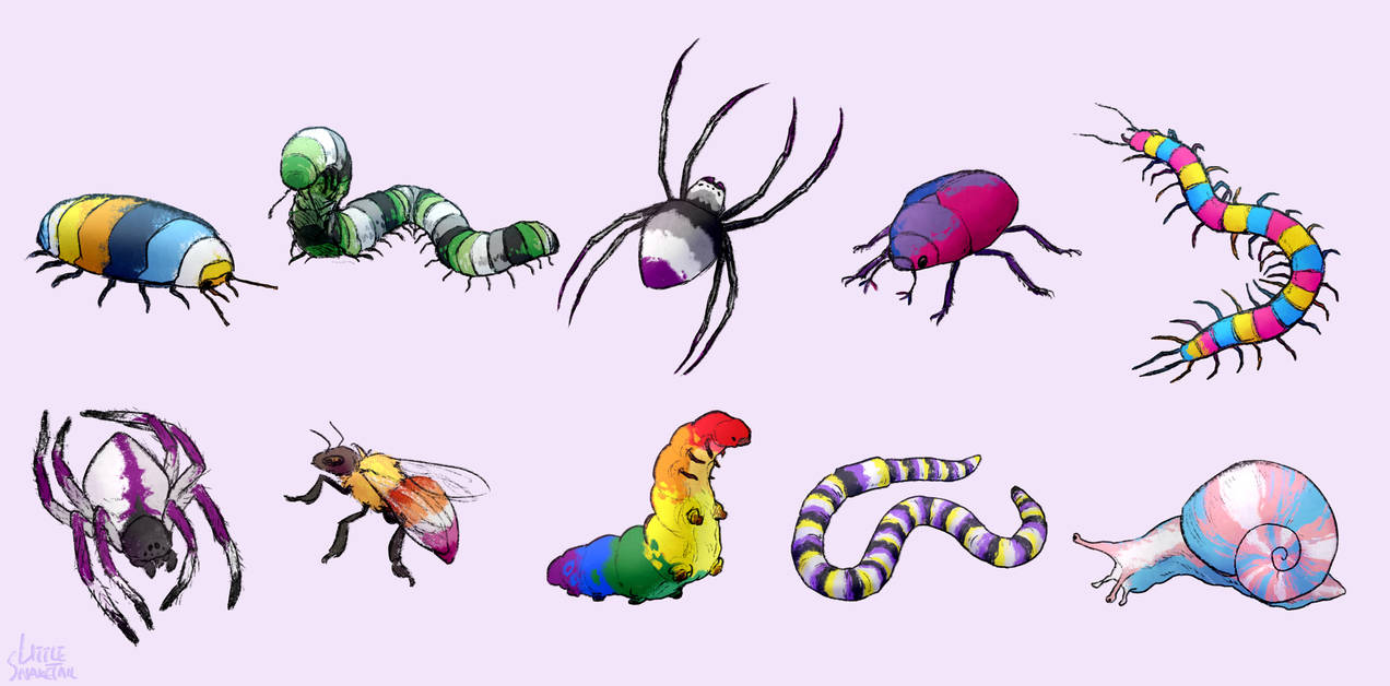 Pride Insects Pride bugs by LittleSnaketail on DeviantArt