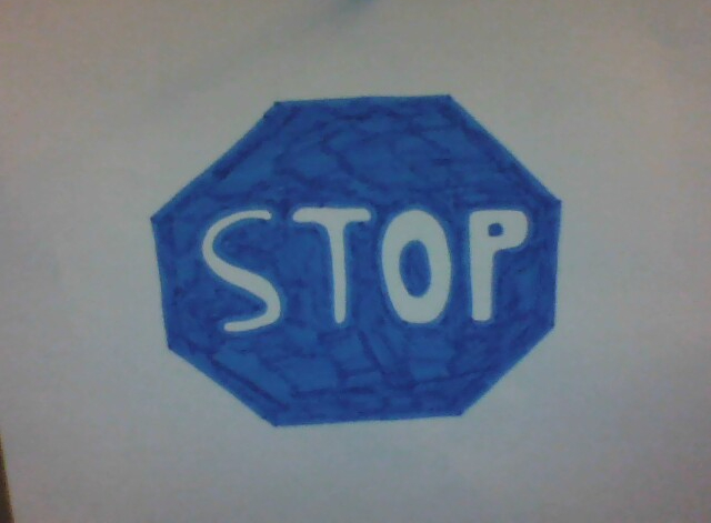 Blue Stop Sign Draw Blue Stop Sign by RestBreaker2002 on DeviantArt