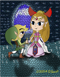 May I Escort You Outta Here?(ZeLink Four Swords) by JazziGalaxy