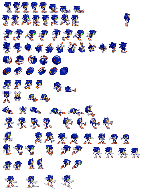 Sonic Adventure Styled Sonic Sprites [Sonic the Hedgehog Forever] [Mods]