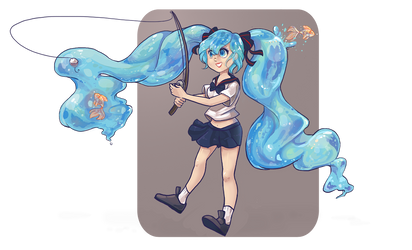 Bottle Miku Fishing! by Getanimated