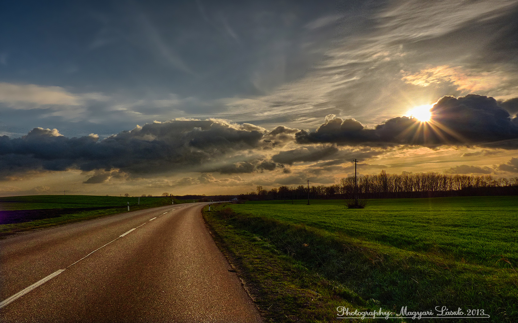 Evening, on the way home.  Hungary.  HDR.