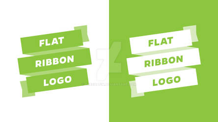 Flat Ribbon Logo - Adobe Illustrator - Tutorial