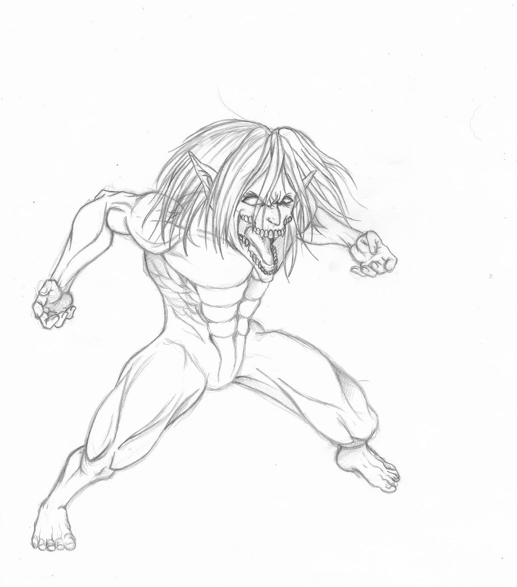 Eren Titan Form Full Body By Cyberhybriddemon On Deviantart