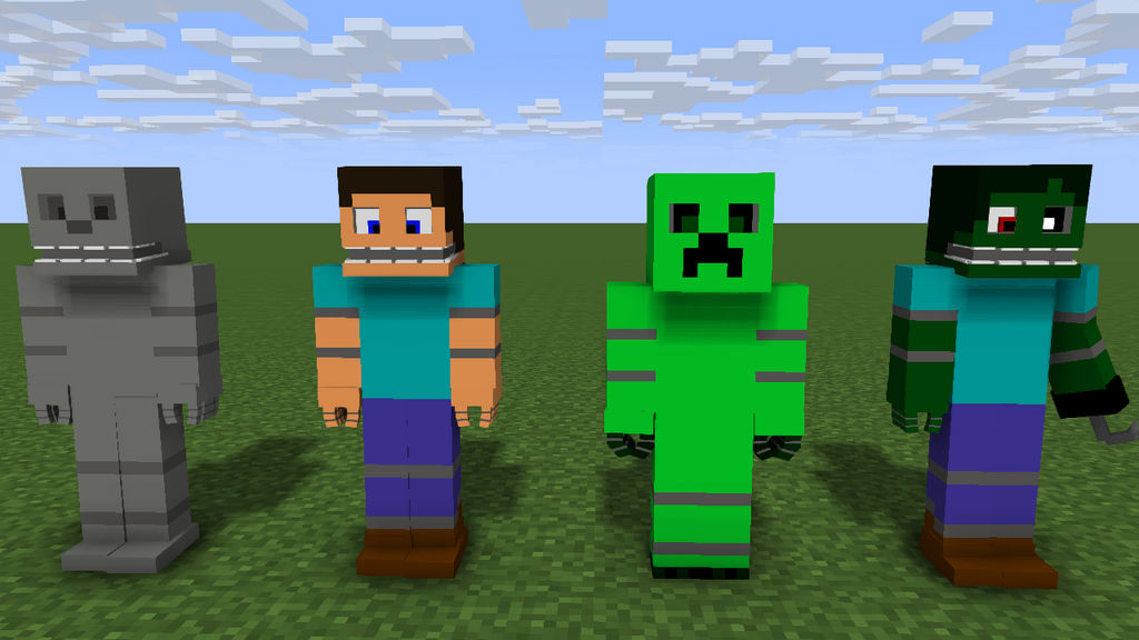 Fnas Minecraft The FNaS Gang (3D models) by Dokter-Creeper on DeviantArt