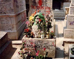 Jim Morrison's grave 1987-8