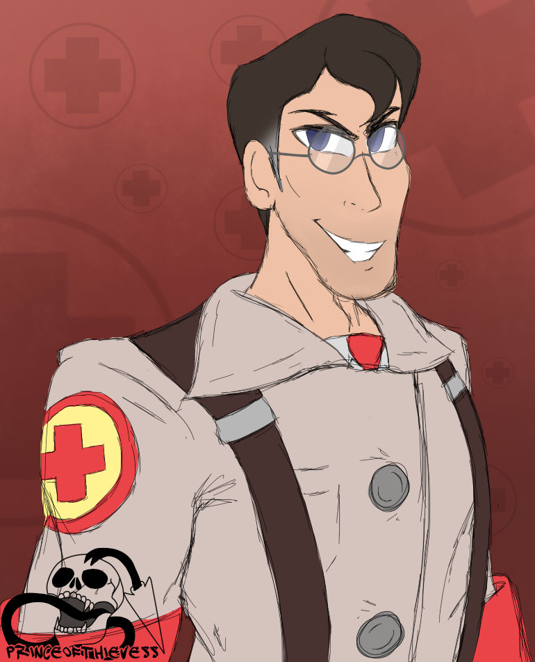 Medic Sketch (Team Fortress 2) by PrinceOfTheivess on DeviantArt