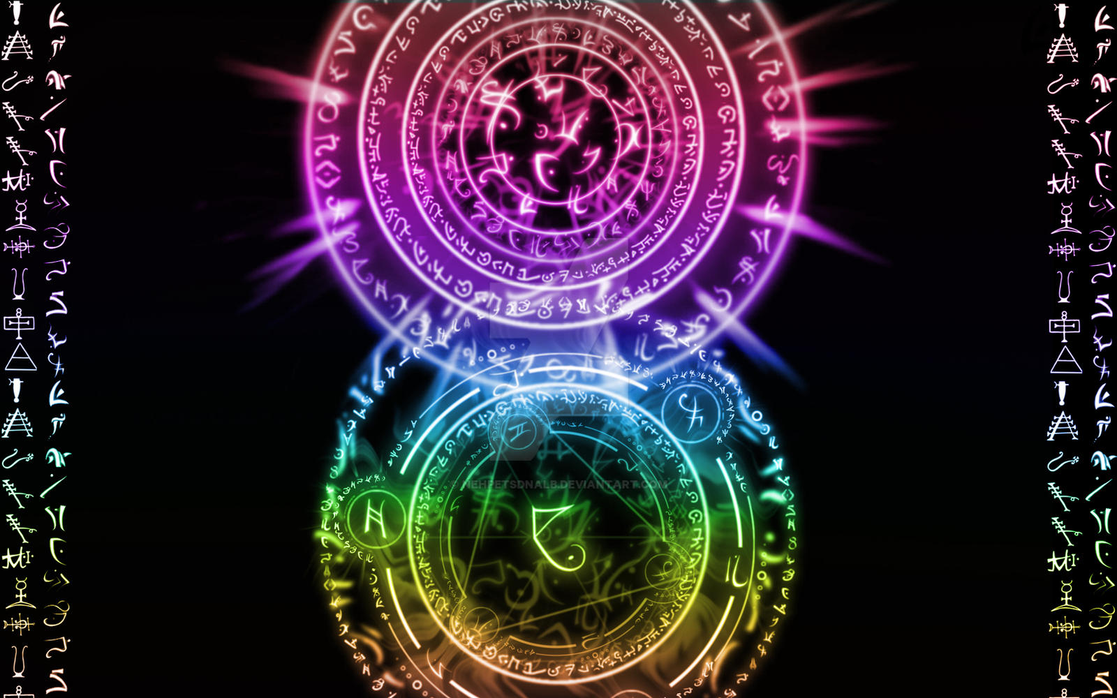 Rainbow Runes - Wallpaper by NehpetsDnalb on DeviantArt