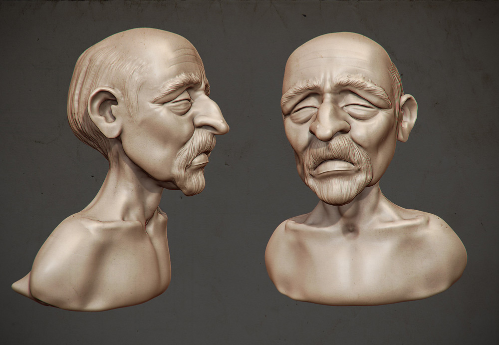 Old man - 3D sketch