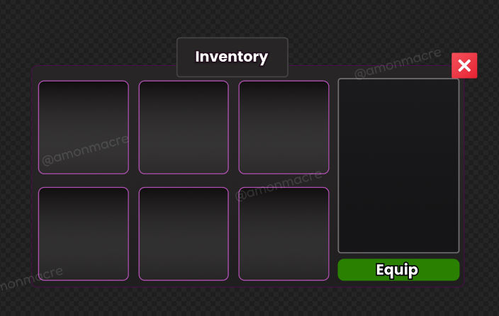 Inventory UI by Amonmacre on DeviantArt