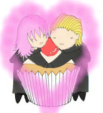 Marluxia x Larxene- chibi cake