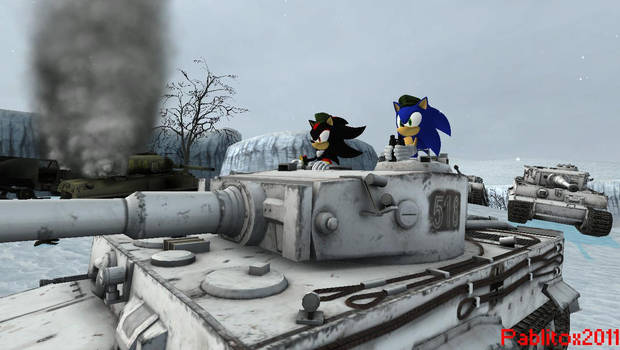 Sonic and Shadow in Company of Heroes