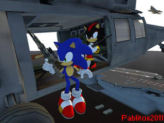 Sonic and Shadow in Battlefield 3