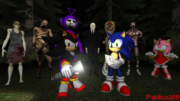 Sonic and Shadow in a moment of terror