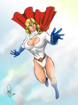 A Power Girl in the sky.