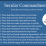 Secular Commandments