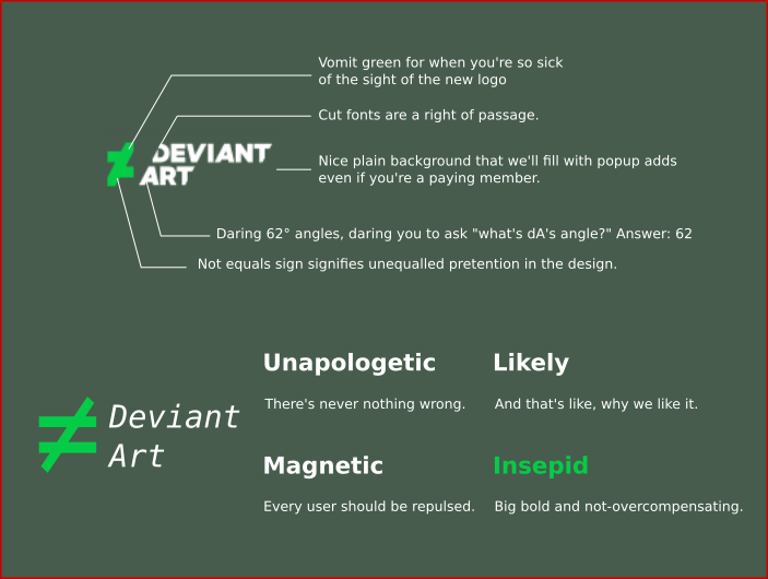 Not Equal to DeviantArt by doctormo