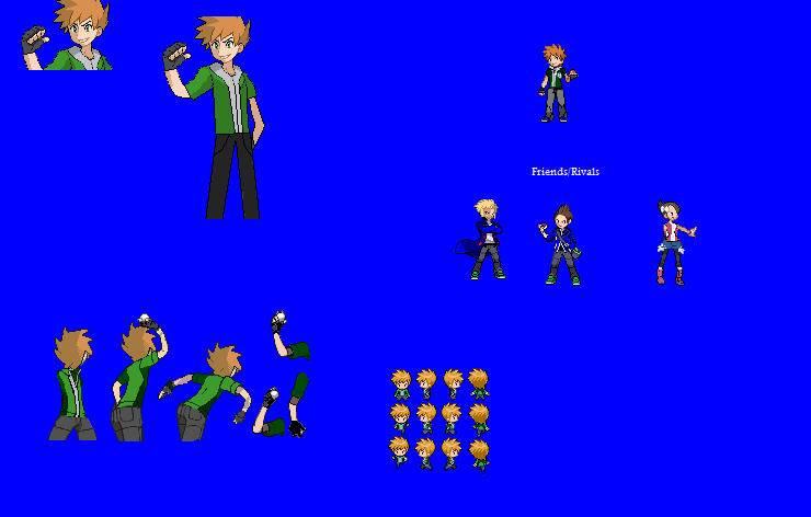 Justin Pokemon All of Pokemon Trainer Justin Sprites by LuxuryLatios on DeviantArt